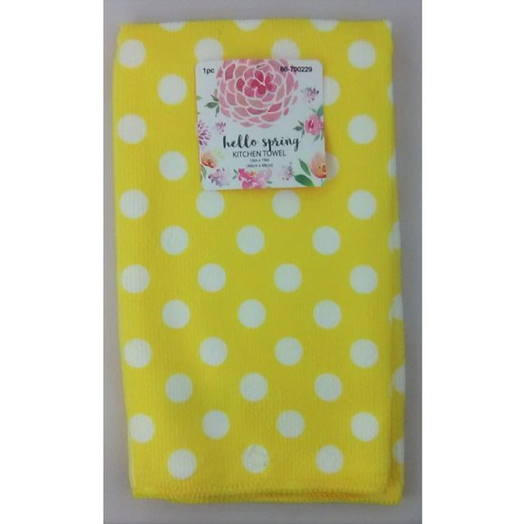 5pc Yellow Polka Dot Kitchen Set NWT - Picture 4 of 4